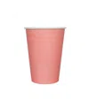 Jollity & Co Solid Shade Colors Paper Party Cups, Set Of 8 In Pink