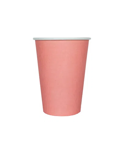 Jollity & Co Solid Shade Colors Paper Party Cups, Set Of 8 In Pink
