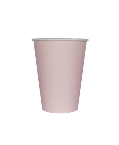 Jollity & Co Solid Shade Colors Paper Party Cups, Set Of 8 In Pink