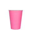 Jollity & Co Solid Shade Colors Paper Party Cups, Set Of 8 In Pink