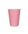 Jollity & Co Solid Shade Colors Paper Party Cups, Set Of 8 In Pink