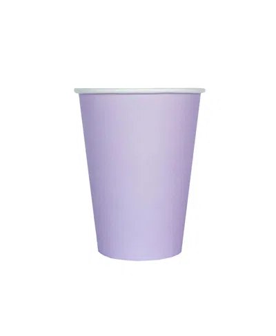 Jollity & Co Solid Shade Colors Paper Party Cups, Set Of 8 In Purple