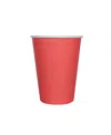 Jollity & Co Solid Shade Colors Paper Party Cups, Set Of 8 In Red