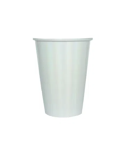 Jollity & Co Solid Shade Colors Paper Party Cups, Set Of 8 In Silver