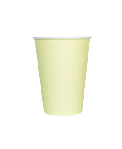 Jollity & Co Solid Shade Colors Paper Party Cups, Set Of 8 In Yellow