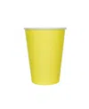 Jollity & Co Solid Shade Colors Paper Party Cups, Set Of 8 In Yellow