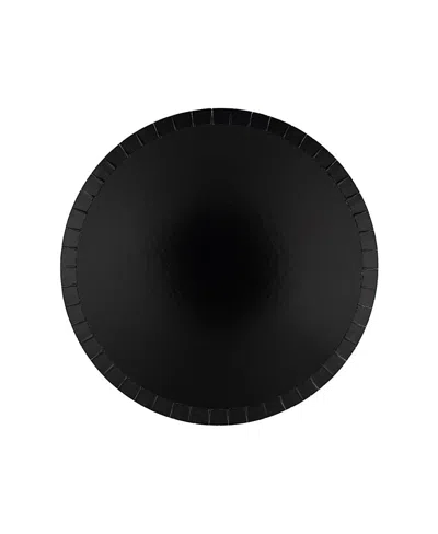 Jollity & Co Solid Shade Colors, Paper Party Dessert Plates, Set Of 8 In Black