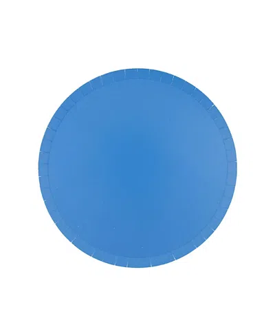 Jollity & Co Solid Shade Colors, Paper Party Dessert Plates, Set Of 8 In Blue