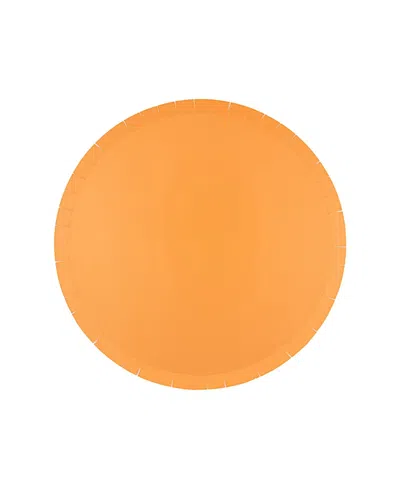 Jollity & Co Solid Shade Colors, Paper Party Dessert Plates, Set Of 8 In Orange
