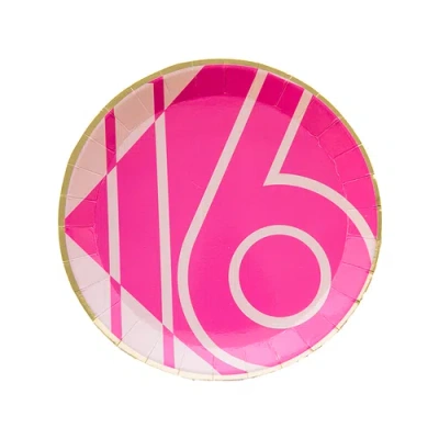 Jollity & Co Sweet 16 Dessert Plates In Assorted Pre-pack