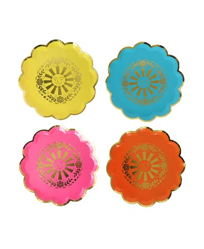 Jollity & Co Taco 'bout A Party Sun Fiesta Small Paper Plates, Set Of 8 In Multi