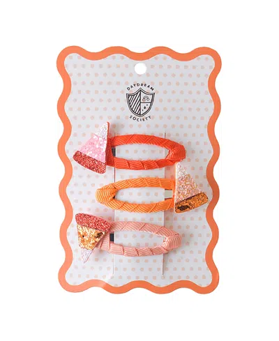 Jollity & Co Kids' Trick Or Treat Street Candy Corn Clips, Set Of 3 In White