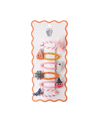 Jollity & Co Kids' Trick Or Treat Street Halloween Themed Hair Clips, Set Of 6 In Multi