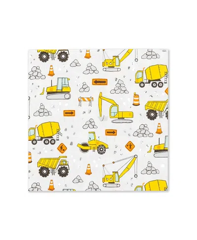Jollity & Co Under Construction Large Paper Napkins, Set Of 16 In Multi