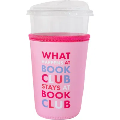 Jollity & Co . What Happens At Book Club Beverage Sleeve In Pink