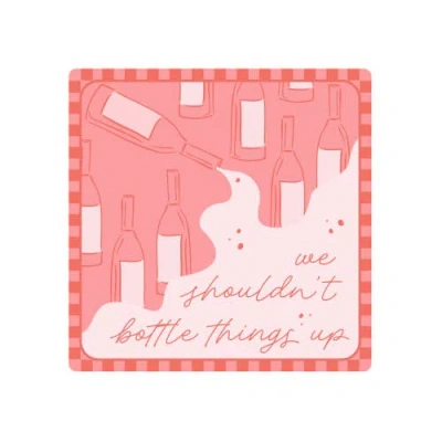 Jollity & Co . Wine Themed Cocktail Napkins In Pink