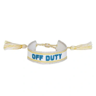 Jollity & Co . Witty Embroidered Bracelets In Green