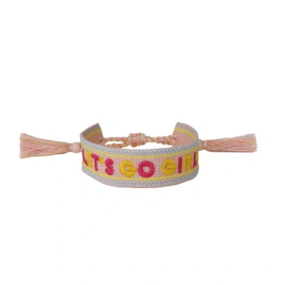 Jollity & Co . Witty Embroidered Bracelets In Neutral