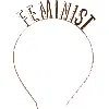 Jollity & Co Witty Metal Headband In Feminist