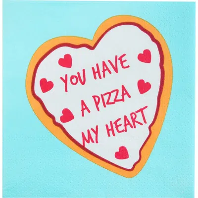 Jollity & Co . Y2k Pizza My Heart Cocktail Napkins In Multi