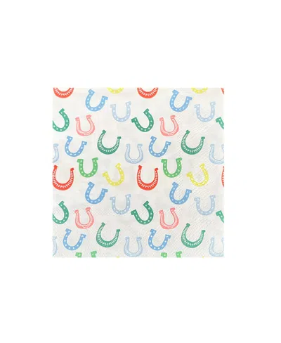 Jollity & Co Yeehaw Cowboy Horseshoe Print Petite Paper Napkins, Set Of 16 In Multi