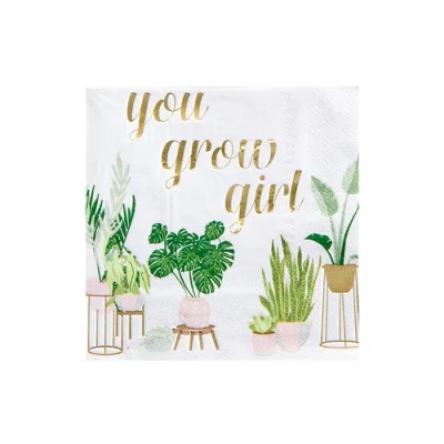 Jollity & Co "you Grow Girl" Cocktail Napkins In Assorted Pre-pack