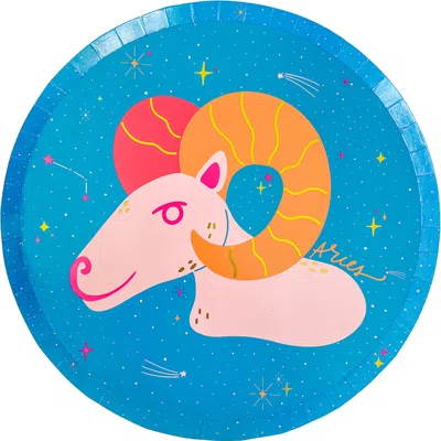 Jollity & Co Zodiac Themed Dinner Plates In Aries