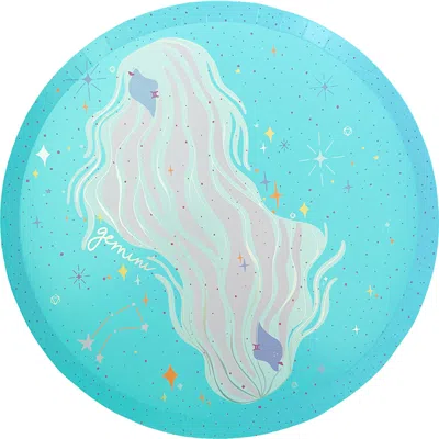 Jollity & Co Zodiac Themed Dinner Plates In Gemini