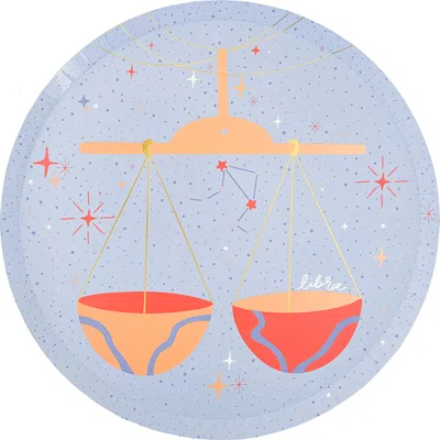Jollity & Co Zodiac Themed Dinner Plates In Libra