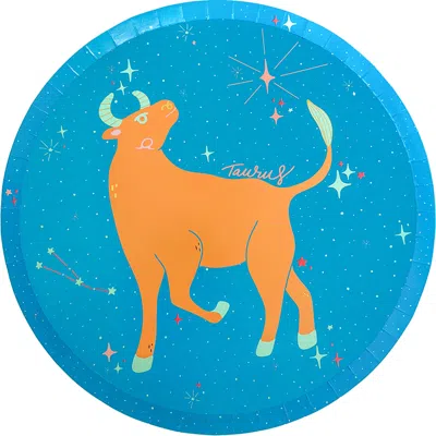 Jollity & Co Zodiac Themed Dinner Plates In Taurus