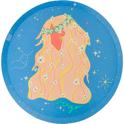 Jollity & Co Zodiac Themed Dinner Plates In Virgo