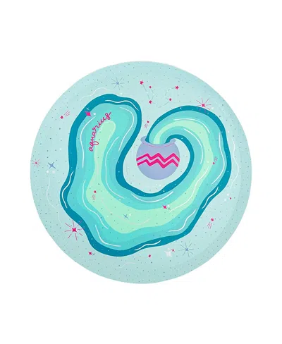 Jollity & Co Zodiac Themed Paper Party Dinner Plates, Set Of 8 In Blue