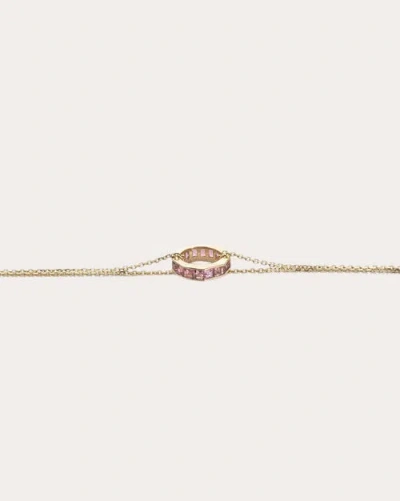 Jolly Bijou Women's Otto 14k Gold Pink Sapphire Bracelet