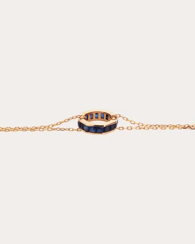 Jolly Bijou Women's Otto 14k Gold Sapphire Bracelet In Blue