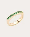 Jolly Bijou 14k Gold Otto Tsavorite Ring In Green