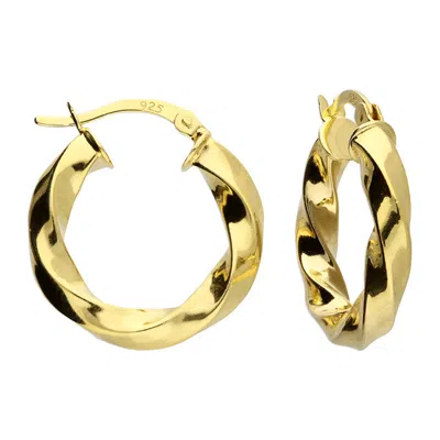 Jollz Jewellery Women's Gold Vermeil Chunky Hoop