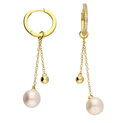 Jollz Jewellery Women's Gold Vermeil Pearl & Bead Chain Drop
