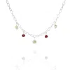 Jollz Jewellery Women's Red / Silver / White Keshi Pearls & Garnet Necklace