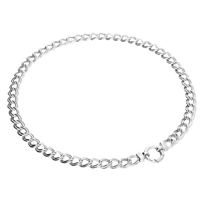Jollz Jewellery Women's Silver Double Linked Curb Necklace