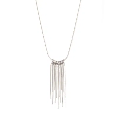 Jollz Jewellery Women's Sterling Silver Tassel Necklace