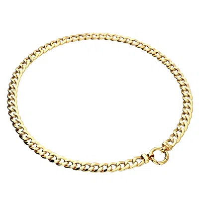 Jollz Jewellery Women's Thick Curb Gold Vermeil Necklace