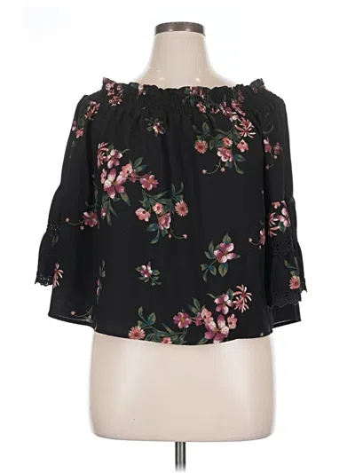 Pre-owned Jolt 3/4 Sleeve Blouse In Black