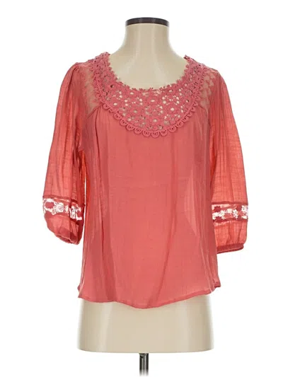 Pre-owned Jolt 3/4 Sleeve Blouse In Pink