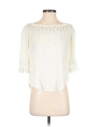 Pre-owned Jolt 3/4 Sleeve Blouse In White