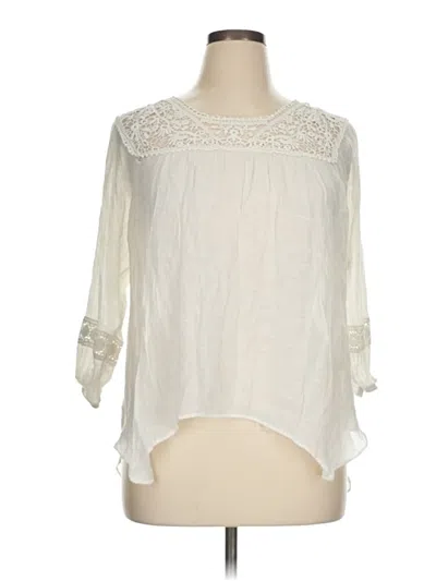 Pre-owned Jolt 3/4 Sleeve Blouse In White