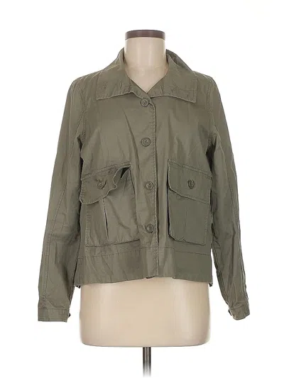 Pre-owned Jolt 3/4 Sleeve Button Down Shirt In Green