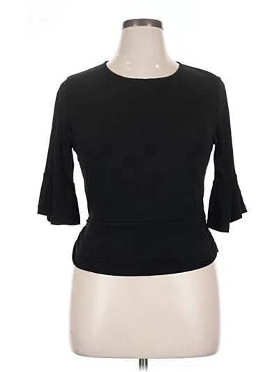 Pre-owned Jolt 3/4 Sleeve Top Black Boatneck Tops