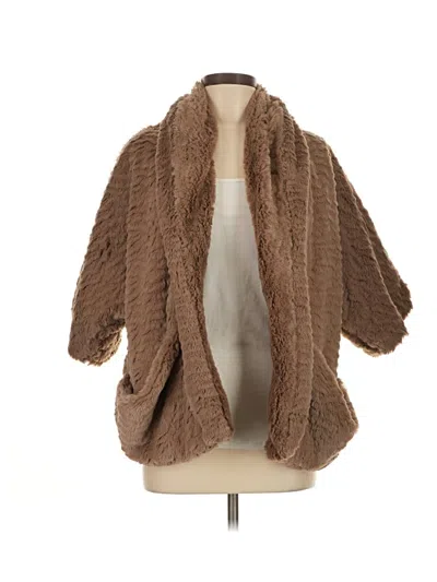 Pre-owned Jolt Faux Fur Jacket In Brown