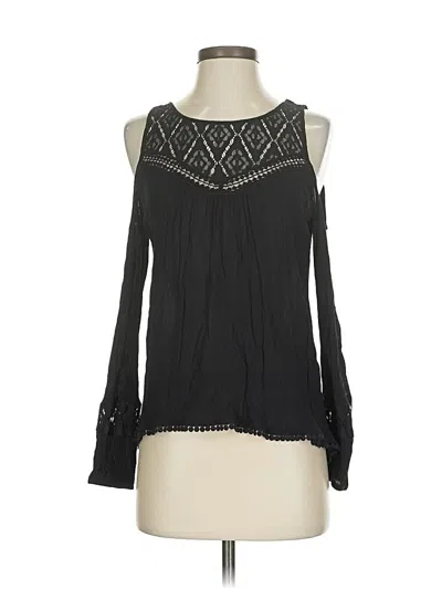 Pre-owned Jolt Long Sleeve Blouse In Black