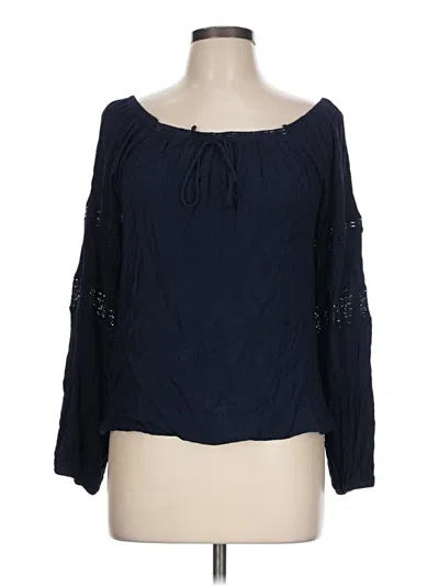Pre-owned Jolt Long Sleeve Blouse In Blue